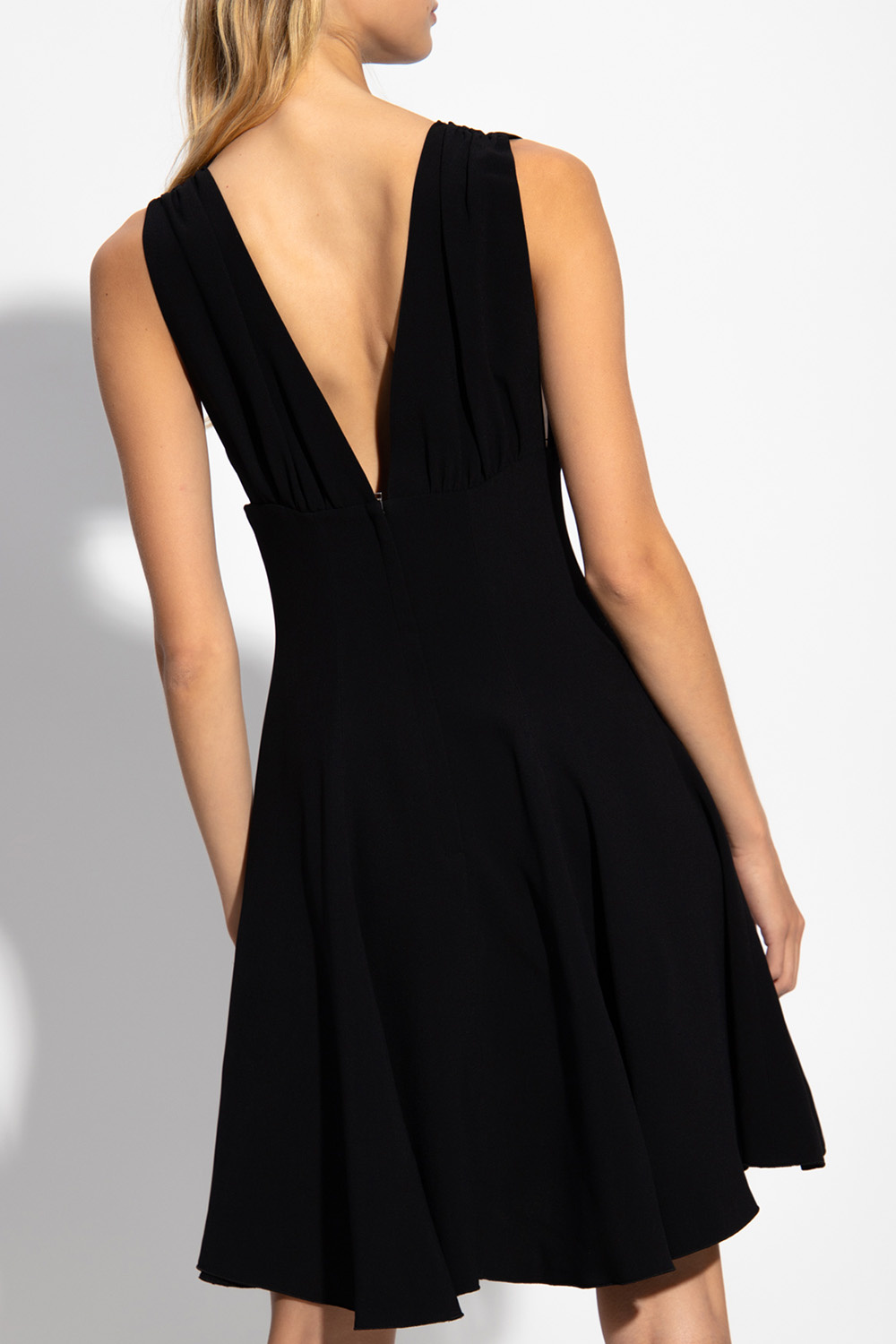 【Dolce&Gabbana】ノースリーブ ジップディテール ワンピース 黒 Dolce & Gabbana Zip-Detail Sleeveless Midi Dress | Sendegaro US
